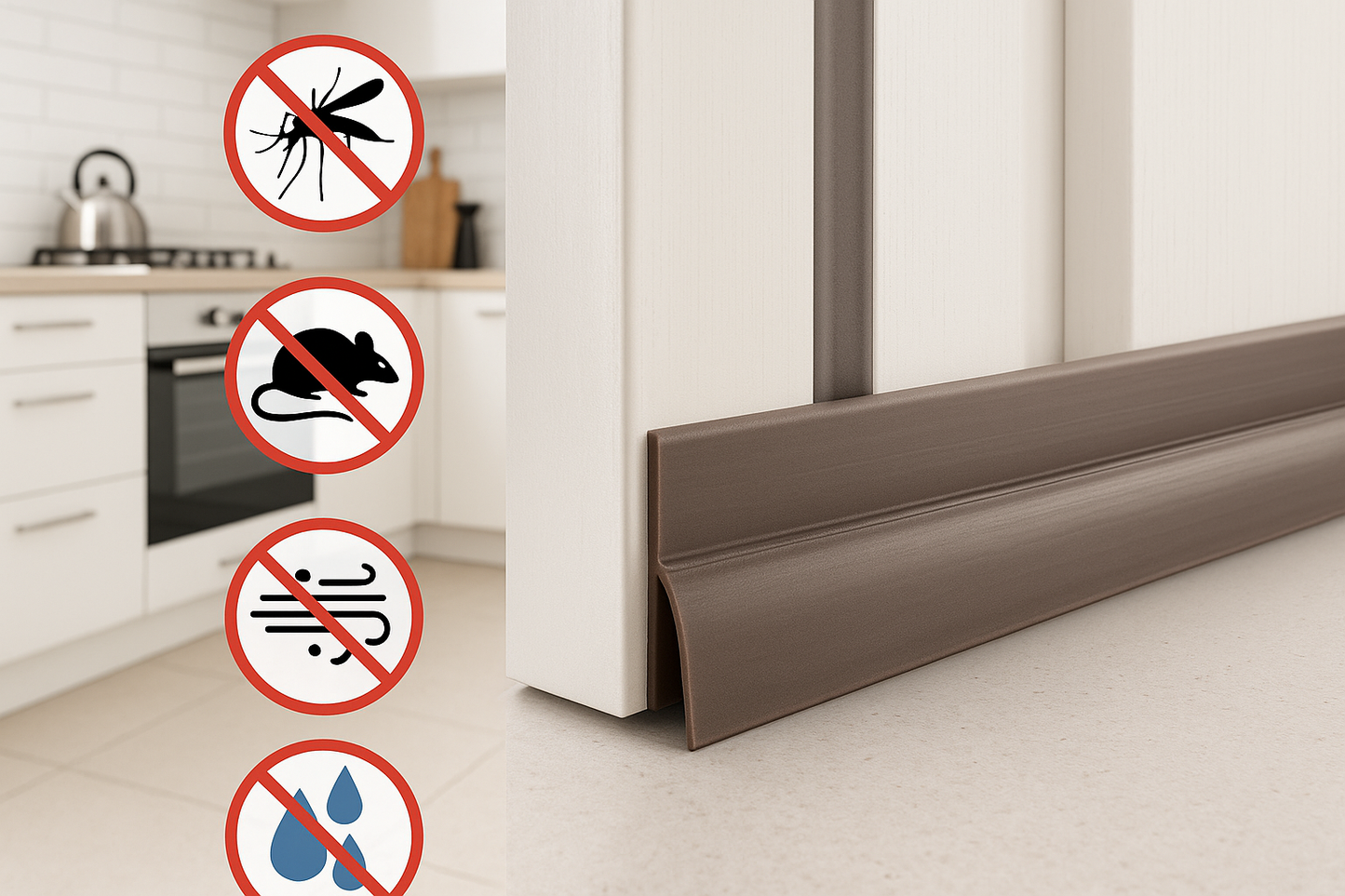 Sealing Strip Mosquito And Mouse Kitchen Stopper, Wind Dust Blocker, Water Proof,sealer Stopper