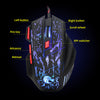 Image of Water Crack Colorful Luminous Game Mouse Wired Mouse